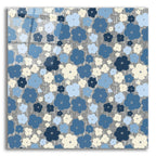 Main Street Garden Toss Blue And White by Cheryl Warrick acrylic glass wall art
