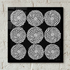 Main Street Mumsy Monochrome by Cheryl Warrick - 12x12 acrylic wall art in a room
