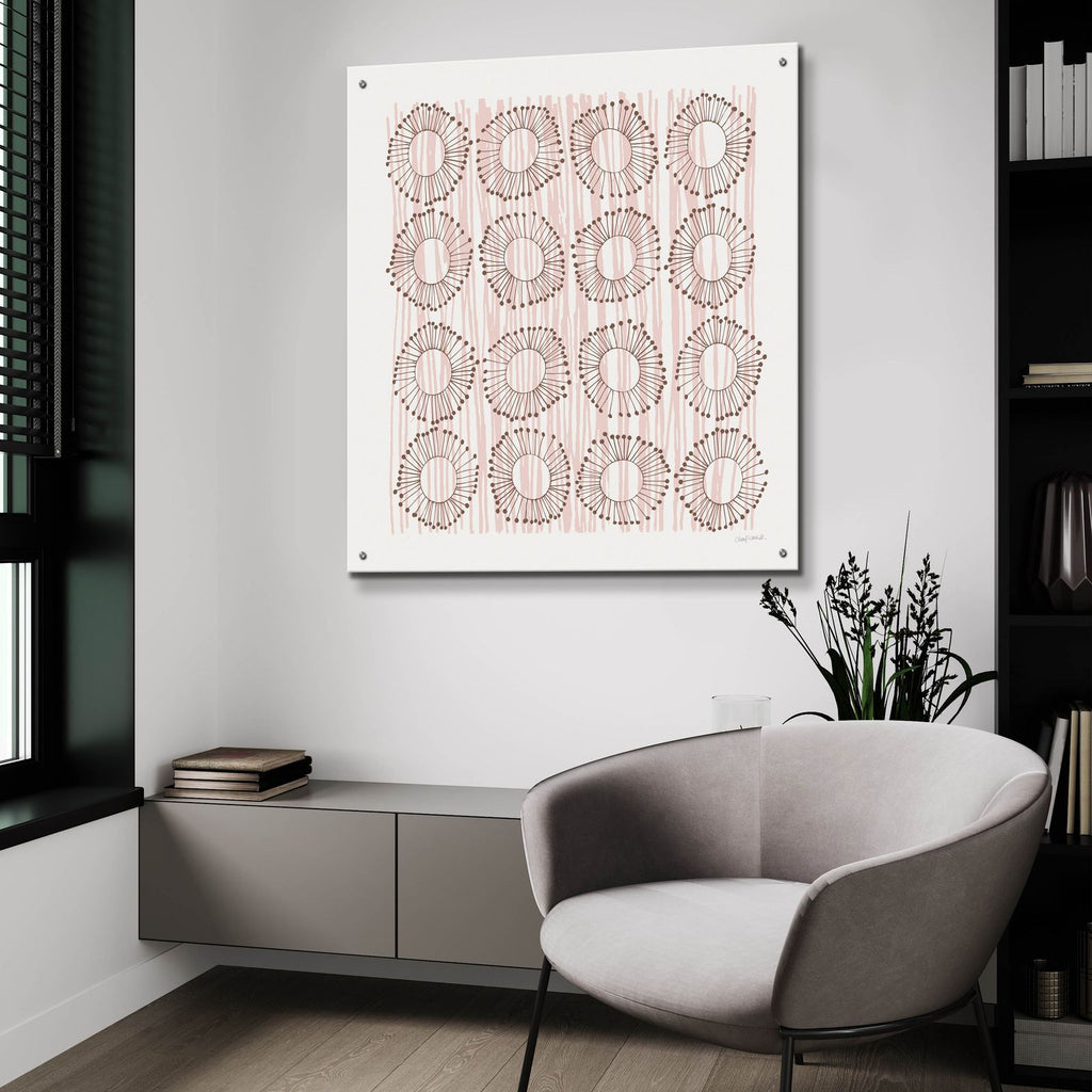 Main Street Twirled Blush by Cheryl Warrick - 36x36 acrylic wall art in a room