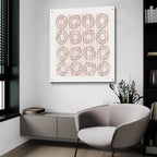 Main Street Twirled Blush by Cheryl Warrick - 36x36 acrylic wall art in a room