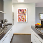 Mid Century 3 Plum Vertical by Cheryl Warrick - 24x36 acrylic wall art in a room