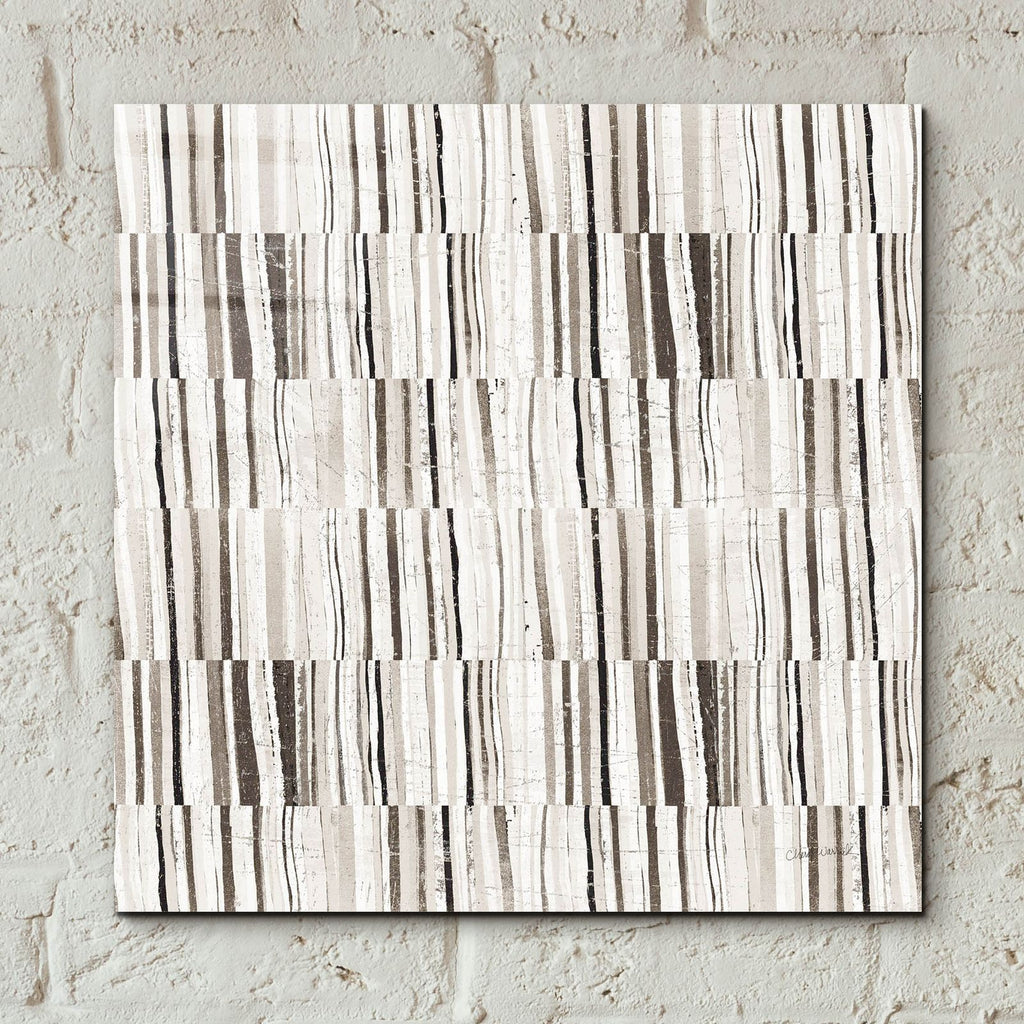 Neutral Stripes 2 by Cheryl Warrick - 12x12 acrylic wall art in a room