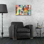 Orbs 1 C by Cheryl Warrick - 24x16 acrylic wall art in a room