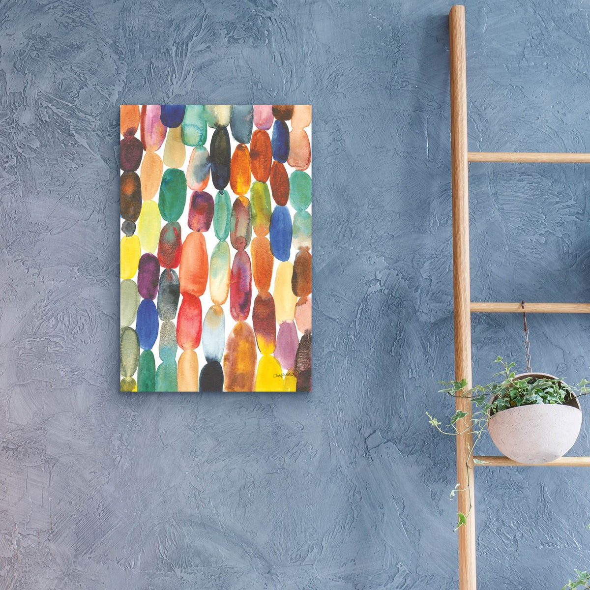 Orbs 1 by Cheryl Warrick - 16x24 acrylic wall art in a room
