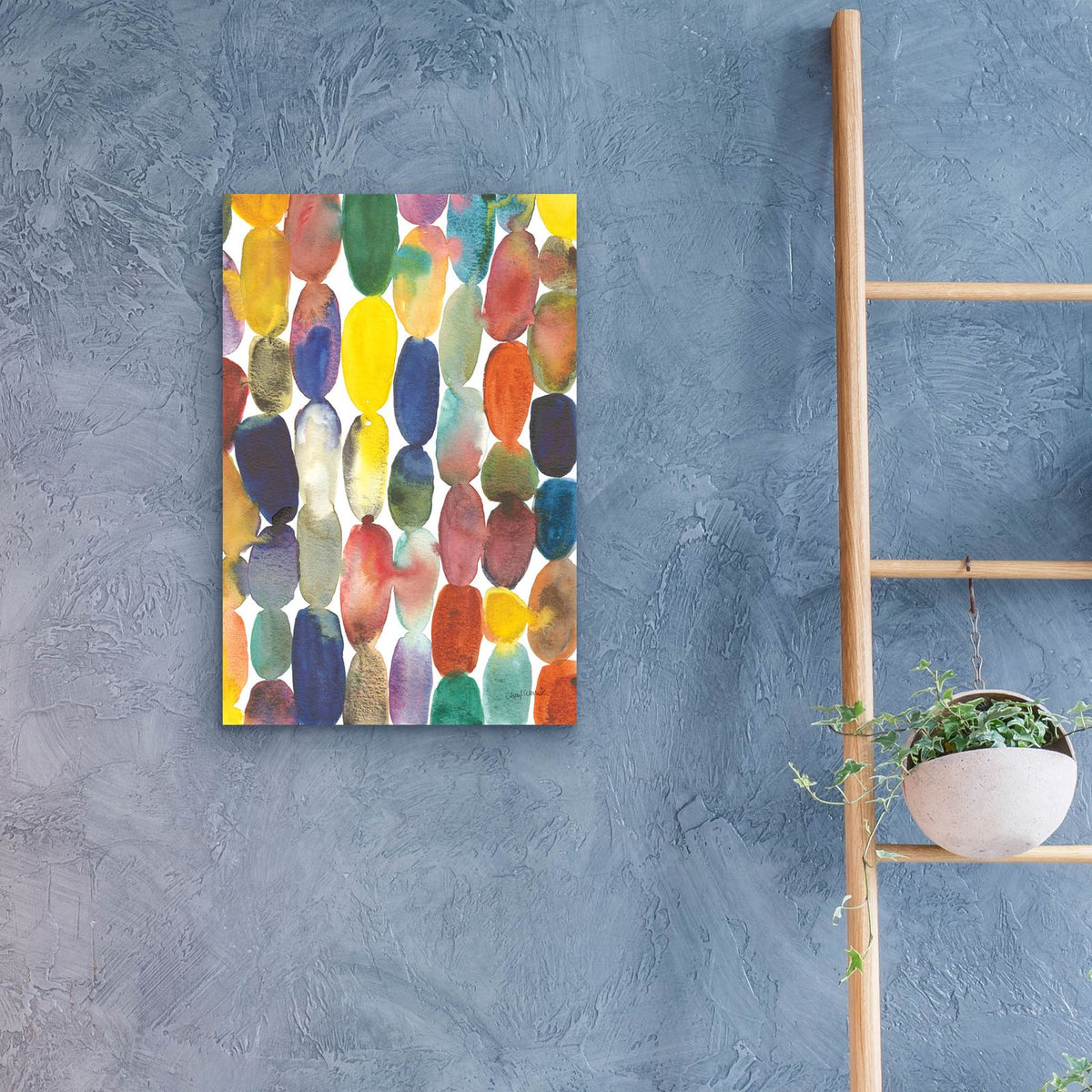 Orbs 2 by Cheryl Warrick - 16x24 acrylic wall art in a room
