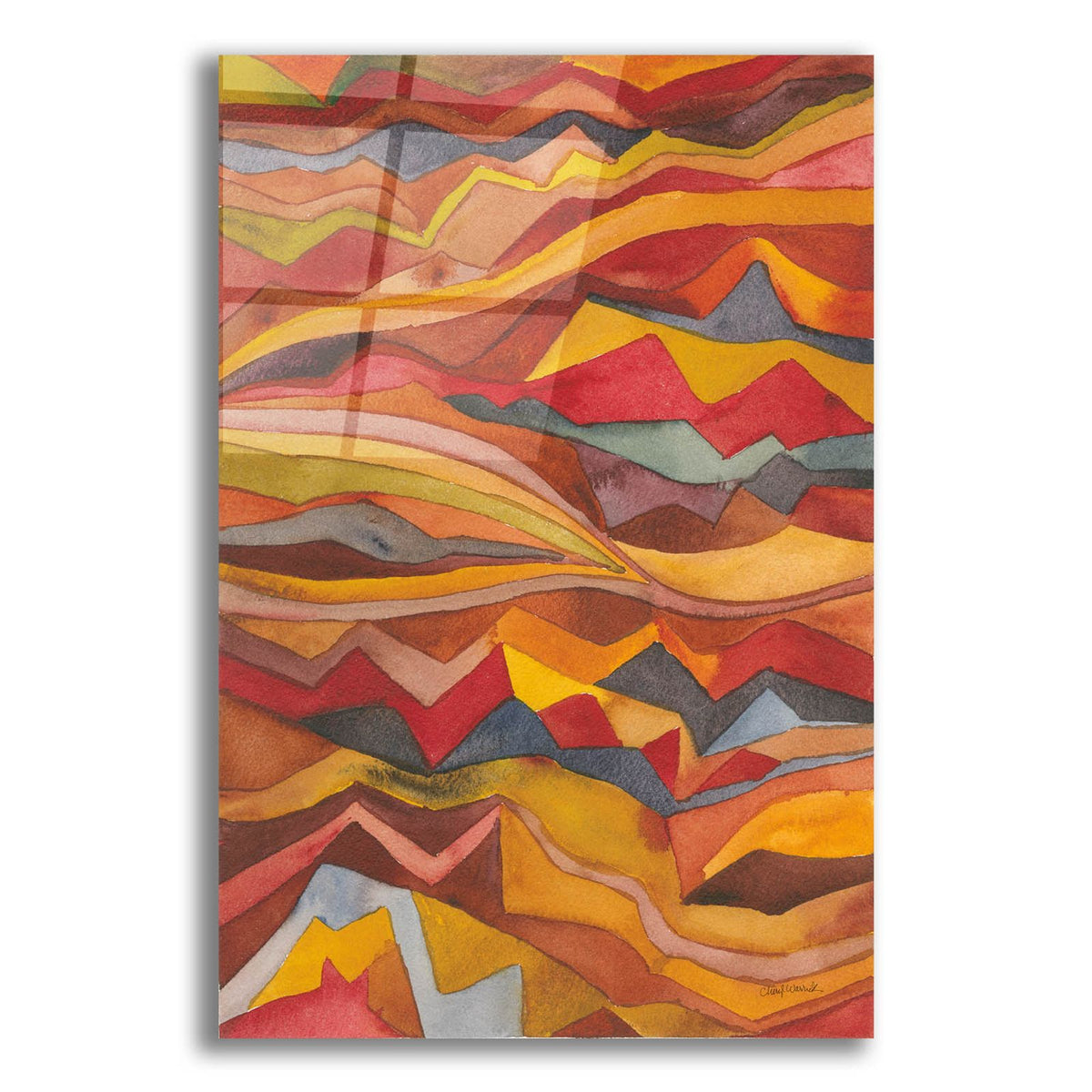 Painted Desert 1 by Cheryl Warrick acrylic glass wall art