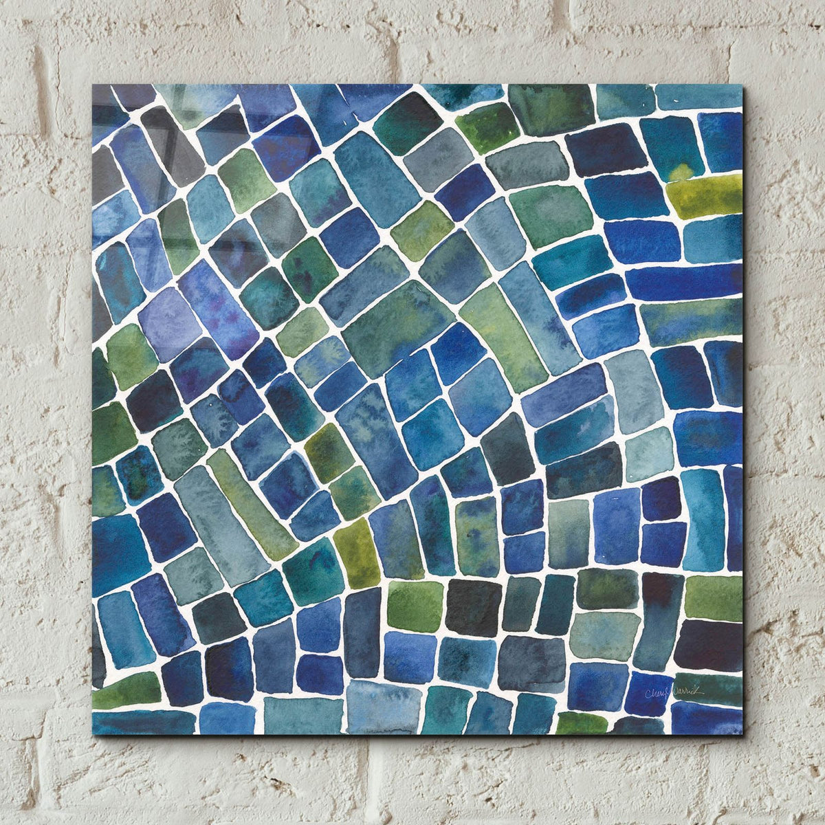 Sea Glass 2 by Cheryl Warrick - 12x12 acrylic wall art in a room