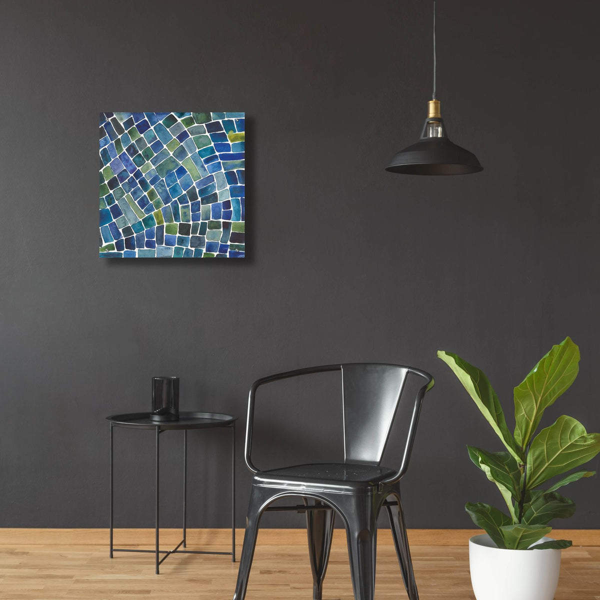 Sea Glass 2 by Cheryl Warrick - 24x24 acrylic wall art in a room