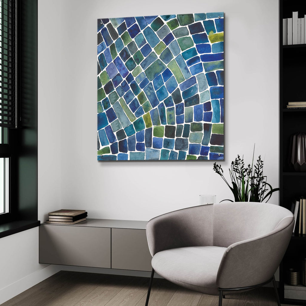 Sea Glass 2 by Cheryl Warrick - 36x36 acrylic wall art in a room