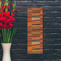 Spice Stripes Panel 1 by Cheryl Warrick - 12x36 acrylic wall art in a room