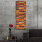 Spice Stripes Panel 1 by Cheryl Warrick - 16x48 acrylic wall art in a room