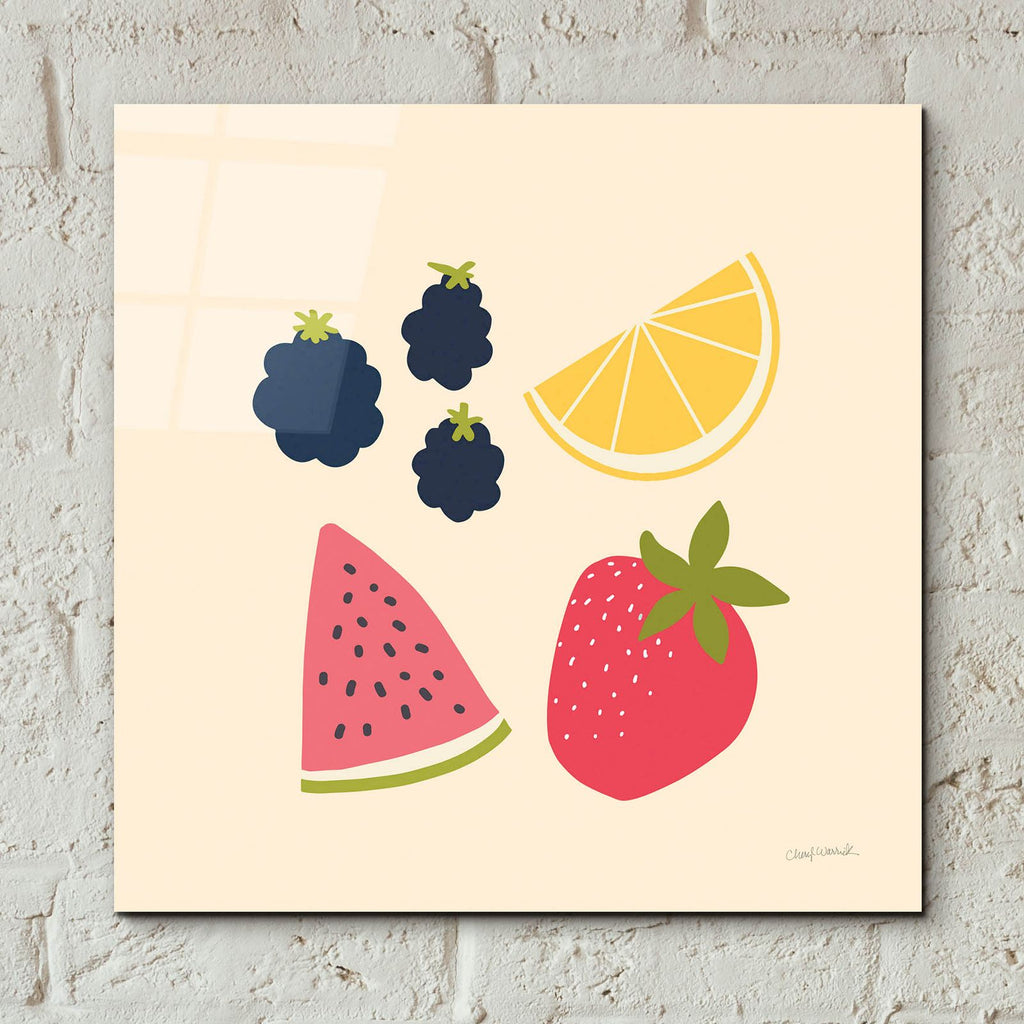 Summer Fruits 1 by Cheryl Warrick - 12x12 acrylic wall art in a room