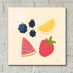 Summer Fruits 1 by Cheryl Warrick - 12x12 acrylic wall art in a room