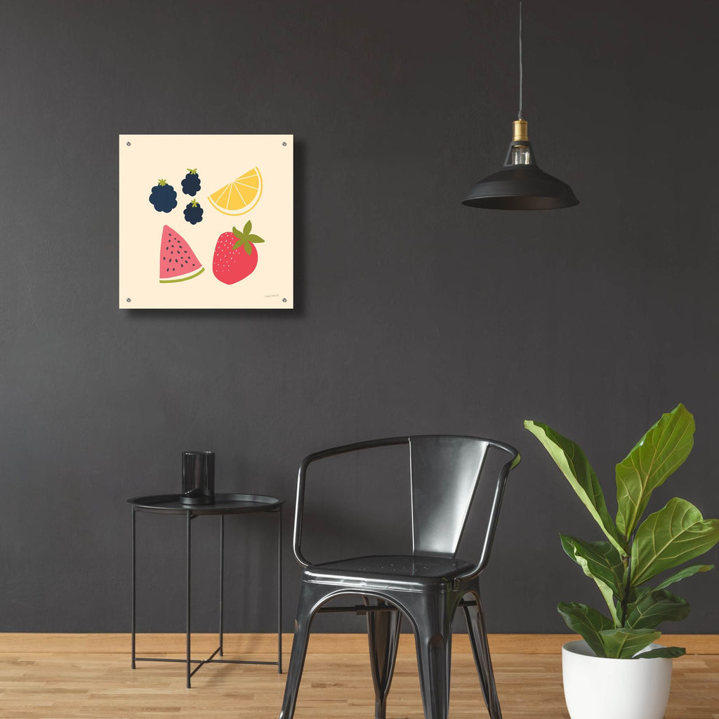 Summer Fruits 1 by Cheryl Warrick - 24x24 acrylic wall art in a room
