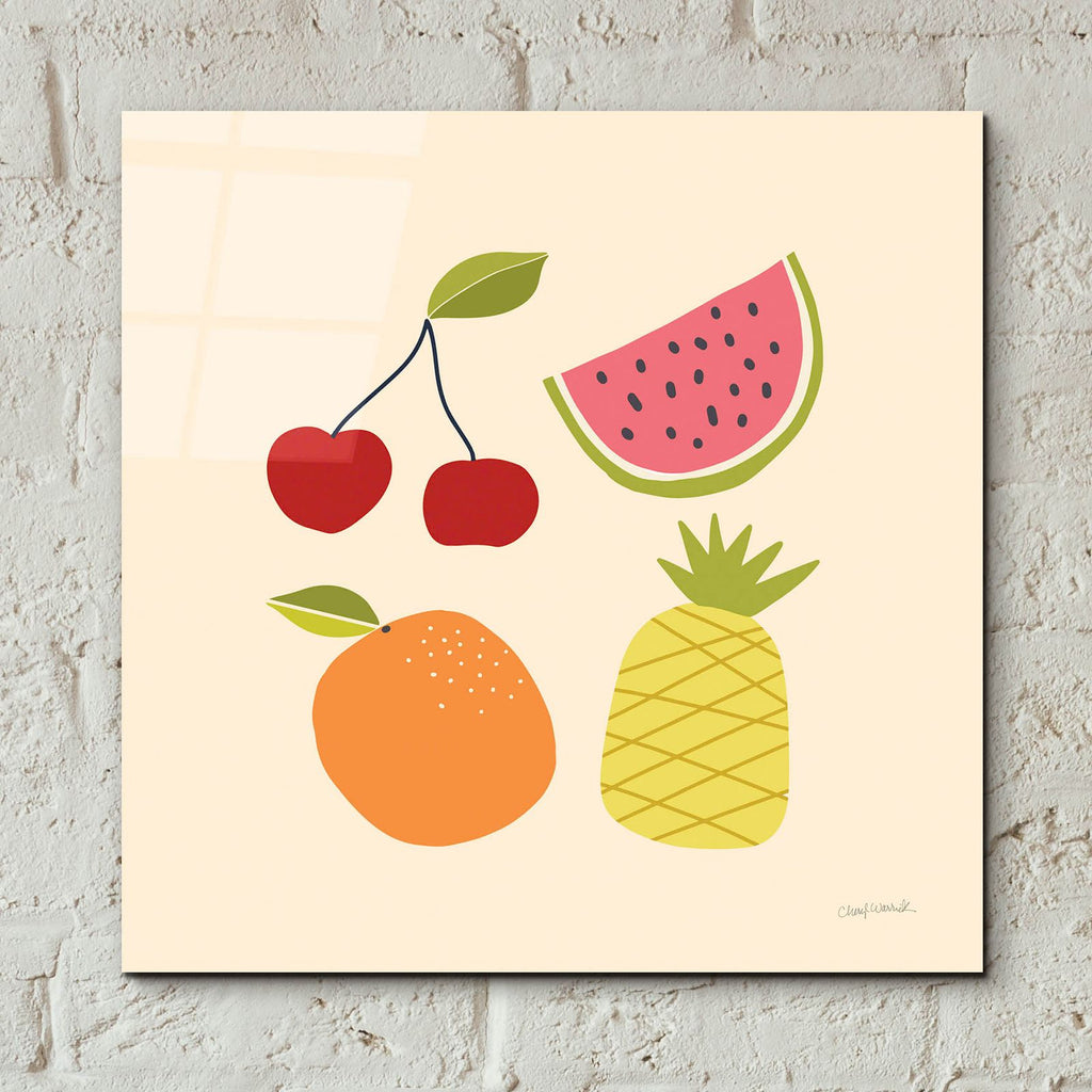 Summer Fruits 2 by Cheryl Warrick - 12x12 acrylic wall art in a room