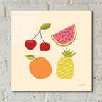 Summer Fruits 2 by Cheryl Warrick - 12x12 acrylic wall art in a room