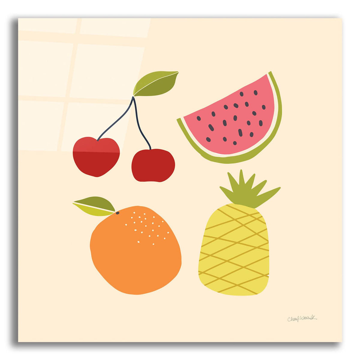 Summer Fruits 2 by Cheryl Warrick acrylic glass wall art