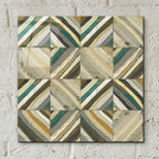 The Center 1 Abstract Turquoise by Cheryl Warrick - 12x12 acrylic wall art in a room