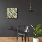 The Center 1 Abstract Turquoise by Cheryl Warrick - 24x24 acrylic wall art in a room