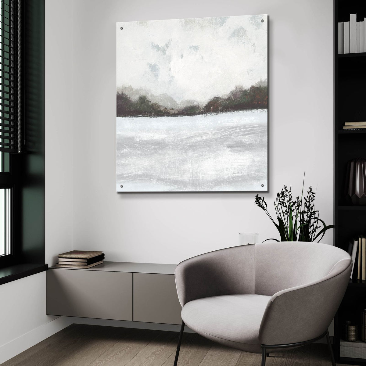 This Place 4 Neutral by Cheryl Warrick - 36x36 acrylic wall art in a room