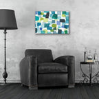 Toggle Blocks by Cheryl Warrick - 24x16 acrylic wall art in a room