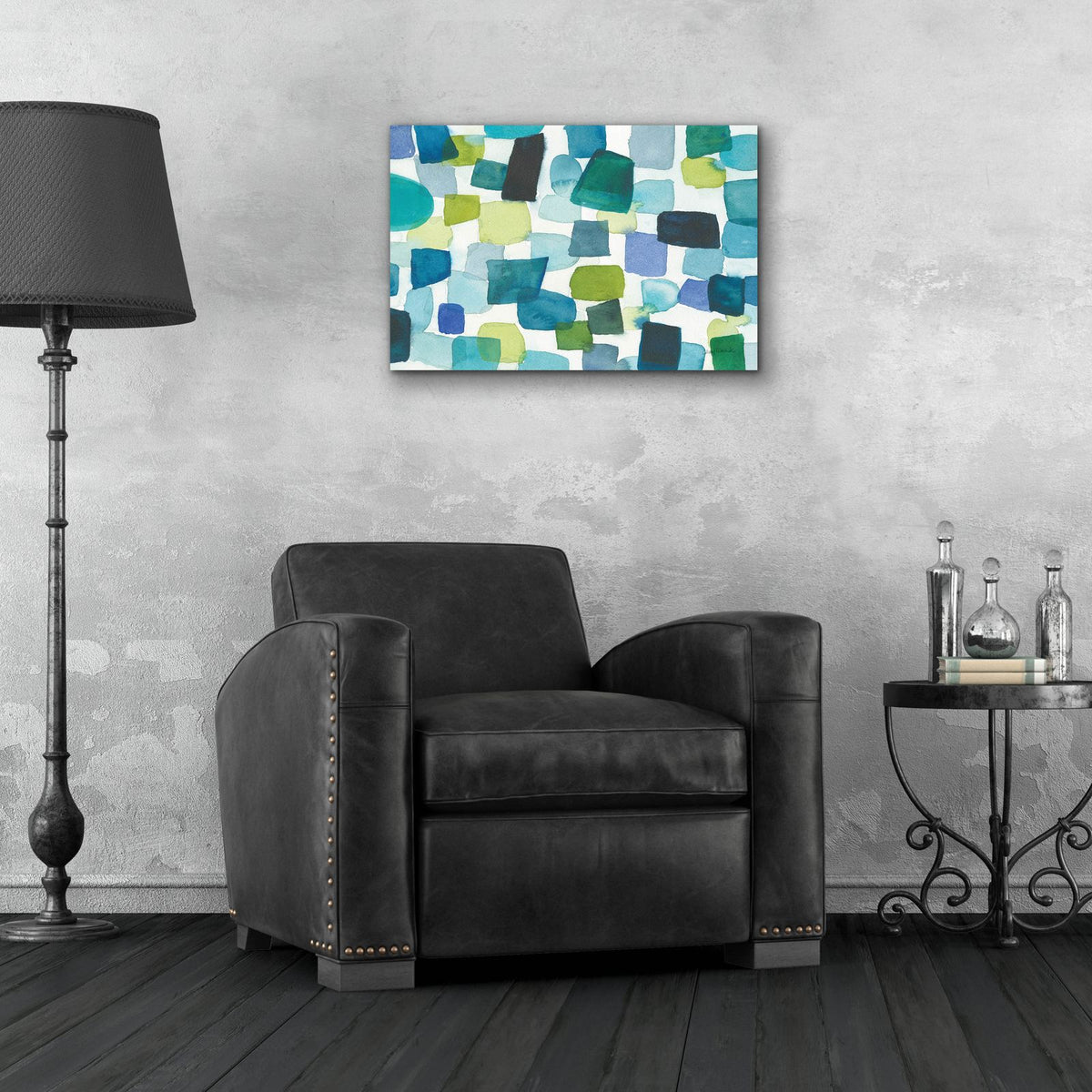 Toggle Blocks by Cheryl Warrick - 24x16 acrylic wall art in a room