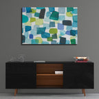 Toggle Blocks by Cheryl Warrick - 36x24 acrylic wall art in a room
