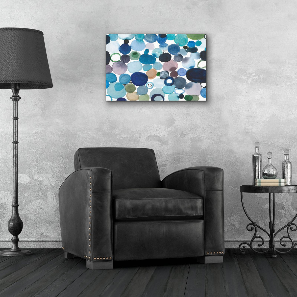 Toggle Pebbles by Cheryl Warrick - 24x16 acrylic wall art in a room