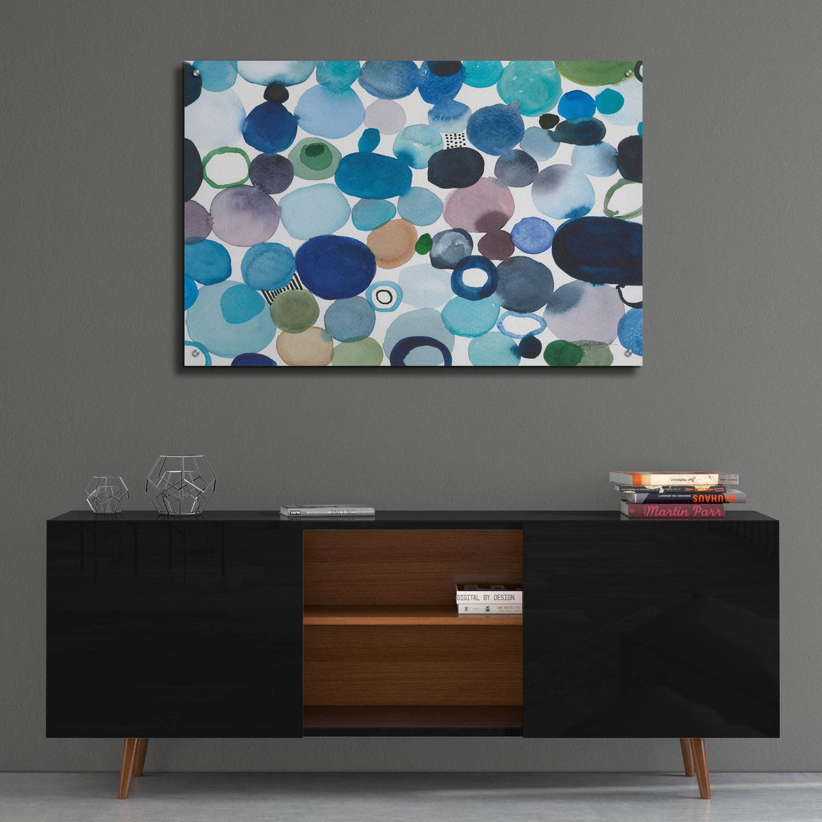 Toggle Pebbles by Cheryl Warrick - 36x24 acrylic wall art in a room