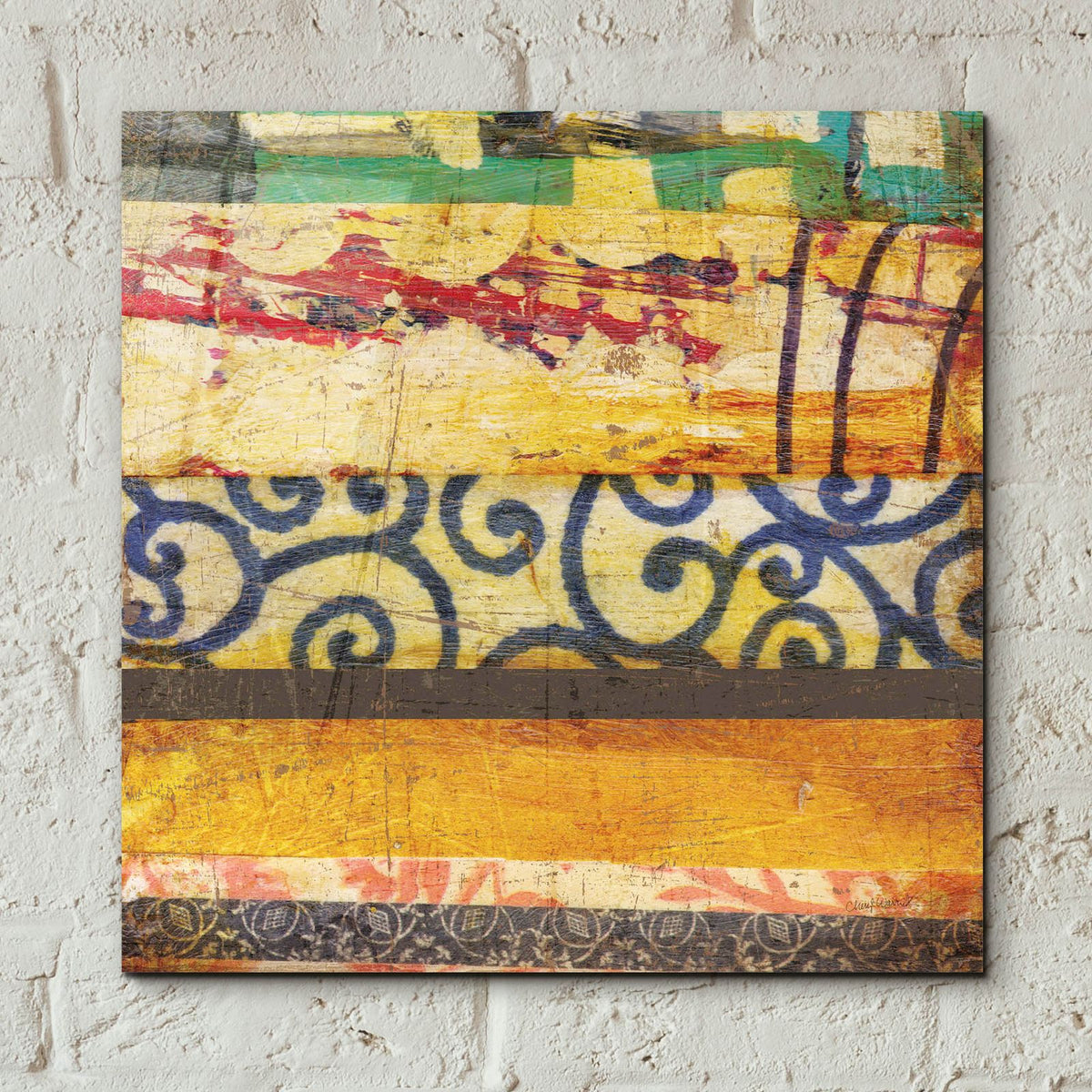 Urban Mixed Bag 3 by Cheryl Warrick - 12x12 acrylic wall art in a room