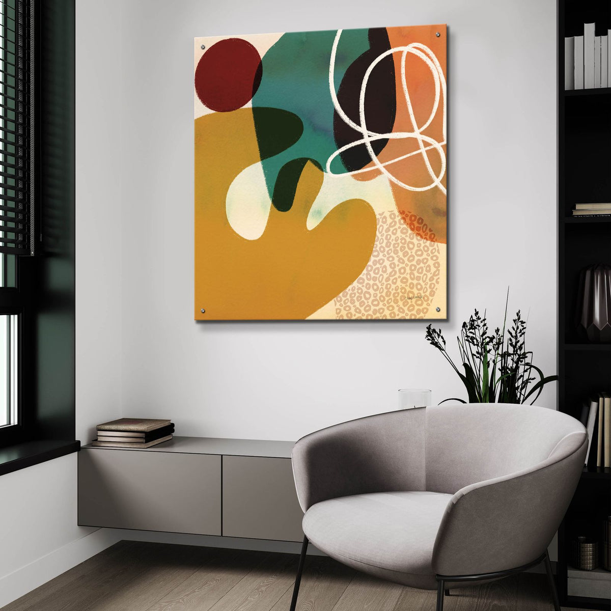 Variety 4 by Cheryl Warrick - 36x36 acrylic wall art in a room
