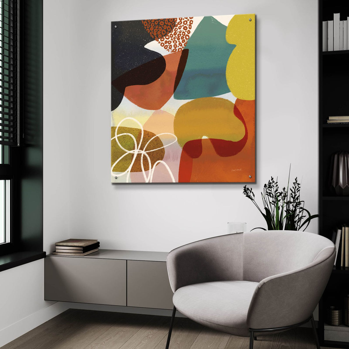 Variety 6 by Cheryl Warrick - 36x36 acrylic wall art in a room