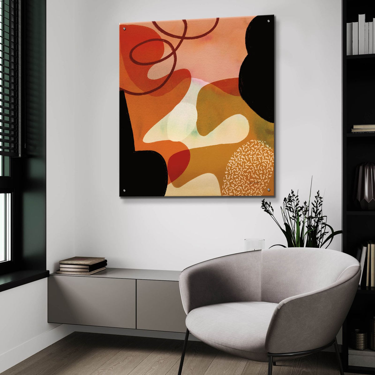 Variety 7 by Cheryl Warrick - 36x36 acrylic wall art in a room