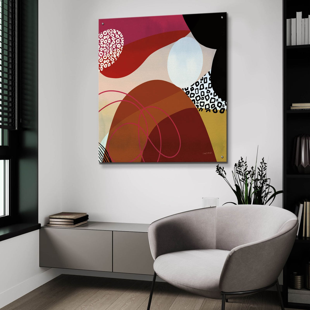 Variety 8 by Cheryl Warrick - 36x36 acrylic wall art in a room