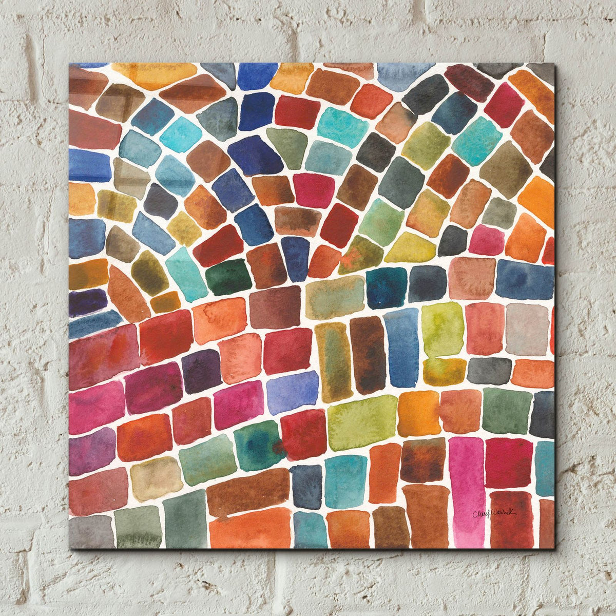 Winding Path 1 by Cheryl Warrick - 12x12 acrylic wall art in a room