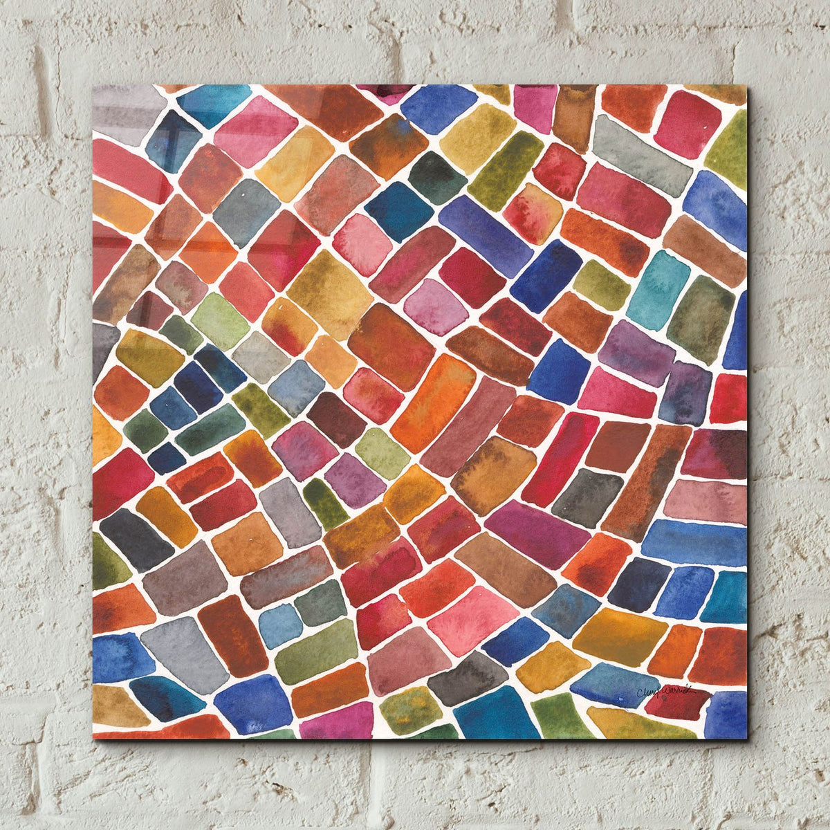 Winding Path 2 by Cheryl Warrick - 12x12 acrylic wall art in a room