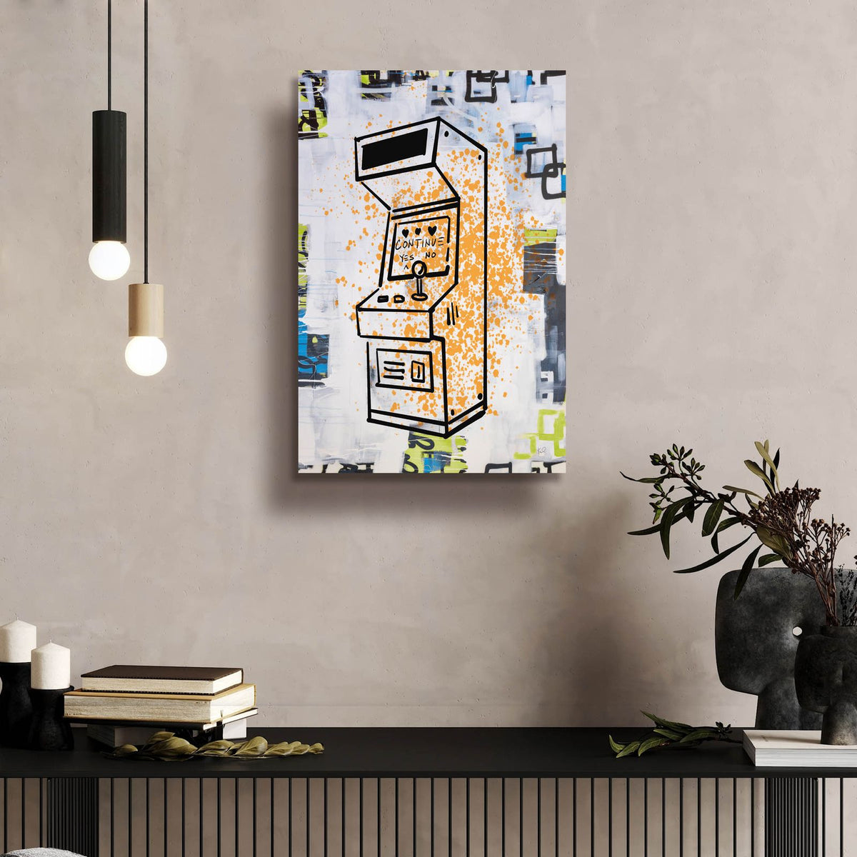Arcade 2 Color by Kent Youngstrom - 16x24 acrylic wall art in a room