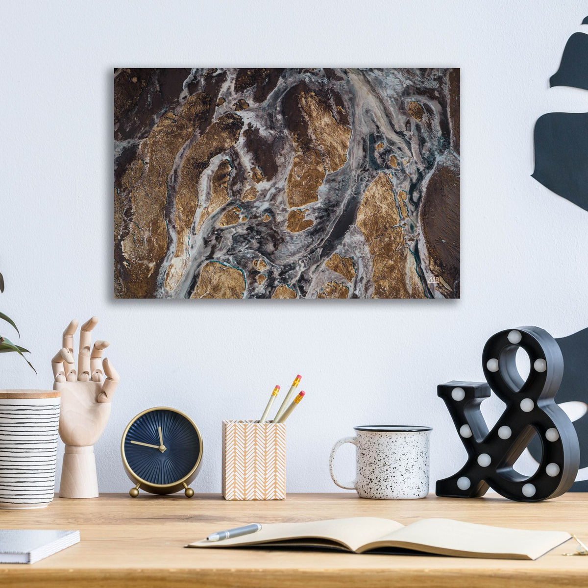 Over Iceland by Max Blakesberg Studios - 16x12 acrylic wall art in a room