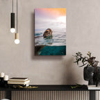 Sunrise Swim by Max Blakesberg Studios - 16x24 acrylic wall art in a room