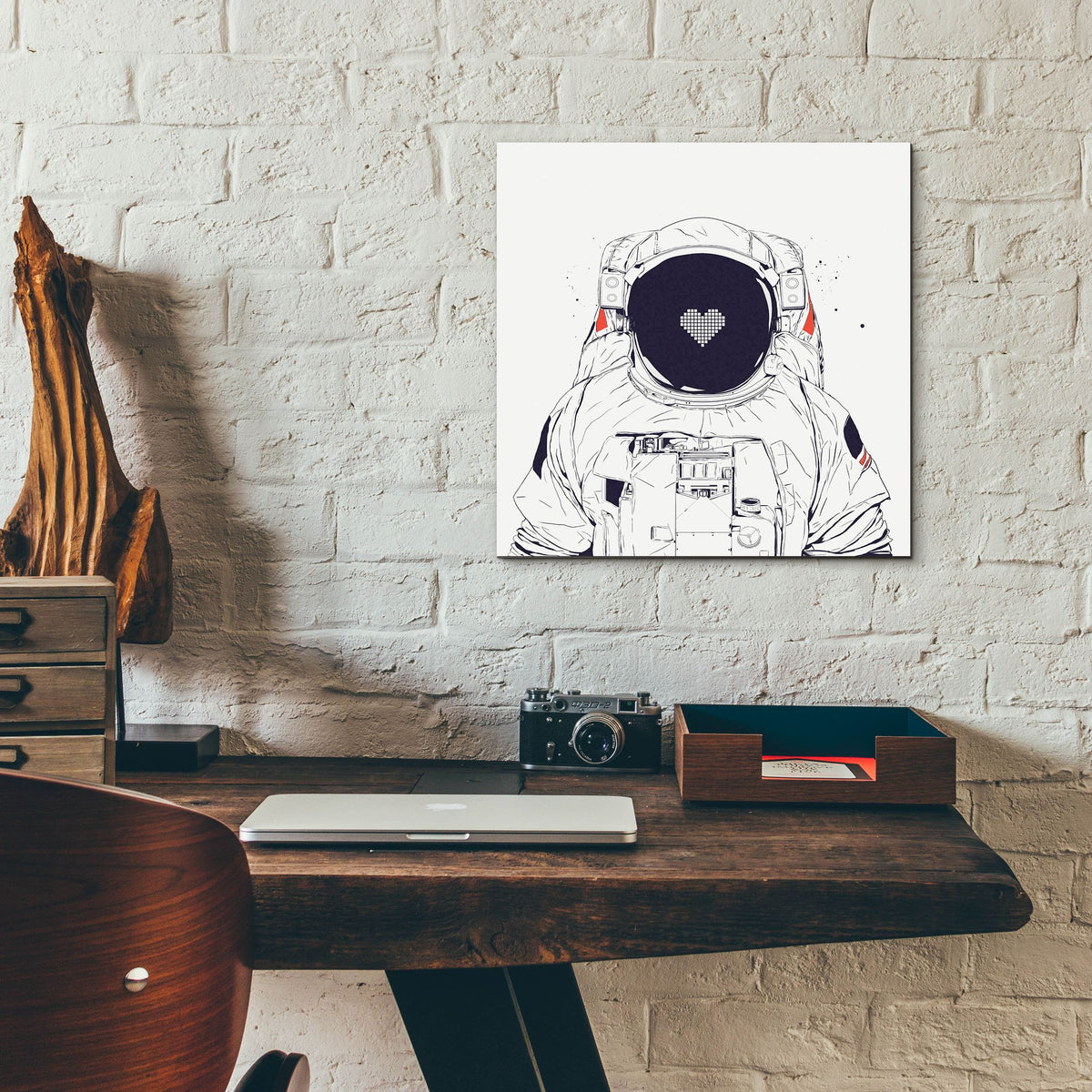 Epic Art 'Astronaut Love'  by Balazs Solti Acrylic Glass Wall Art,12x12