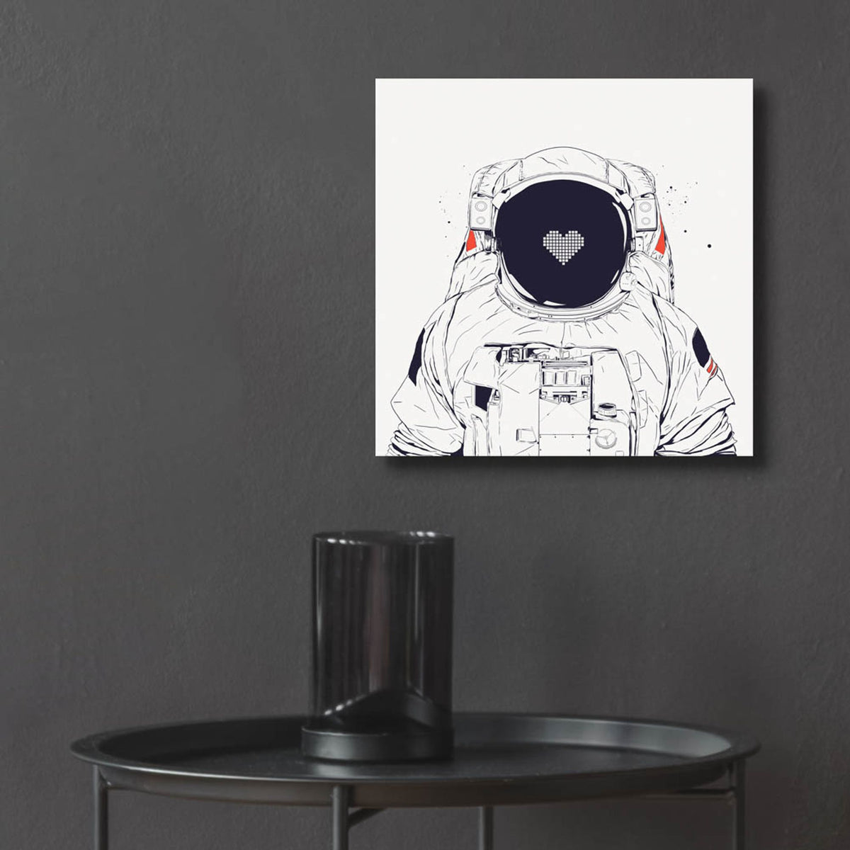 Epic Art 'Astronaut Love'  by Balazs Solti Acrylic Glass Wall Art,12x12