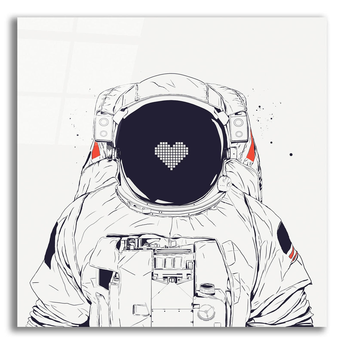 Astronaut Love by Balazs Solti acrylic glass wall art