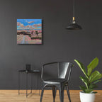 Bethany Blueprint by Balazs Solti - 24x24 acrylic wall art in a room