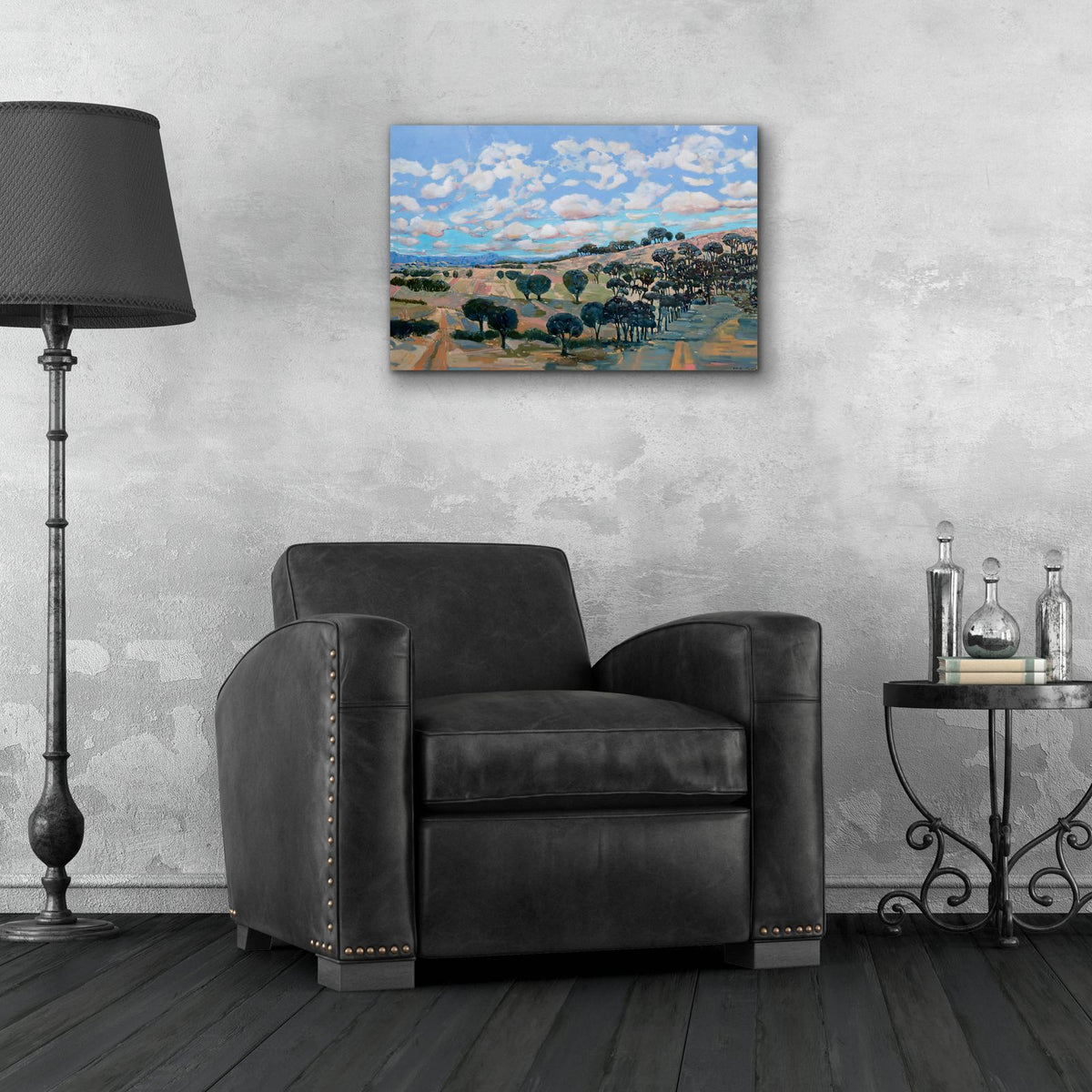 Distant Horizon Cathedral Ranges by Balazs Solti - 24x16 acrylic wall art in a room