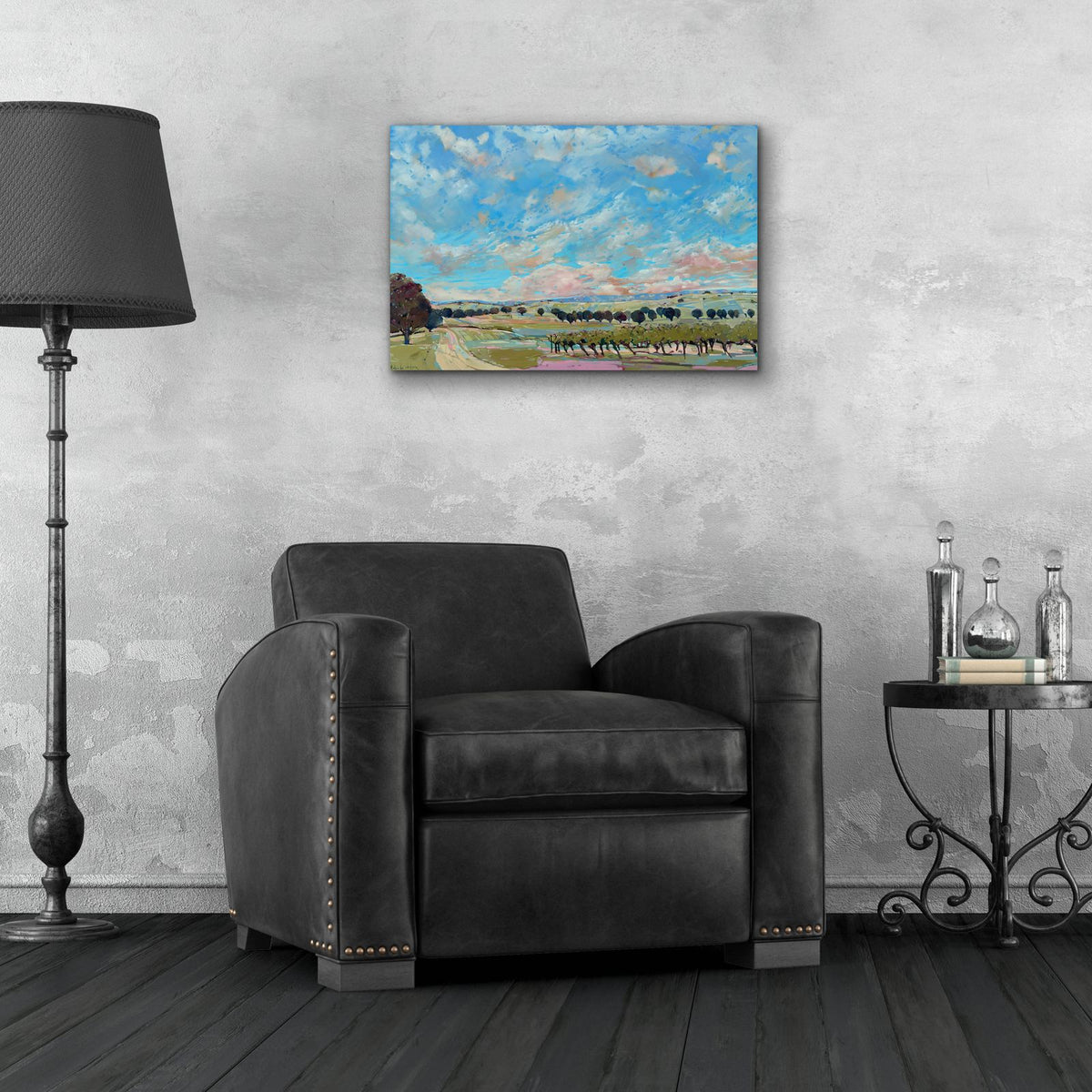 Flaxman Valley Views by Balazs Solti - 24x16 acrylic wall art in a room