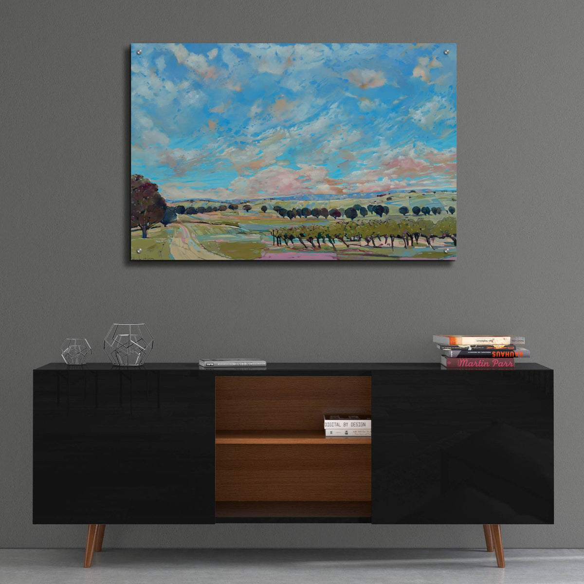 Flaxman Valley Views by Balazs Solti - 36x24 acrylic wall art in a room