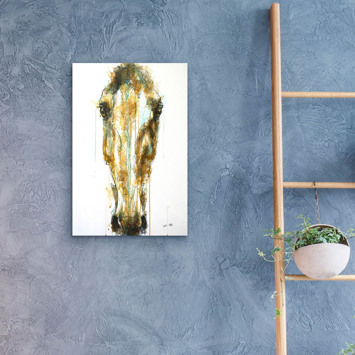 Face To Face 11 by Benedicte Gele - 16x24 acrylic wall art in a room