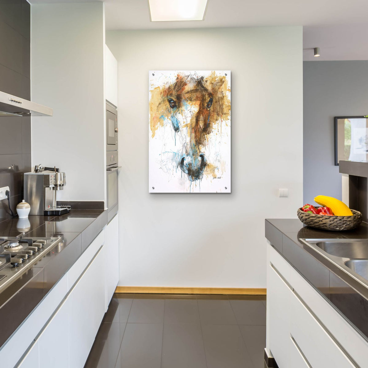 Face To Face 61 by Benedicte Gele - 24x36 acrylic wall art in a room