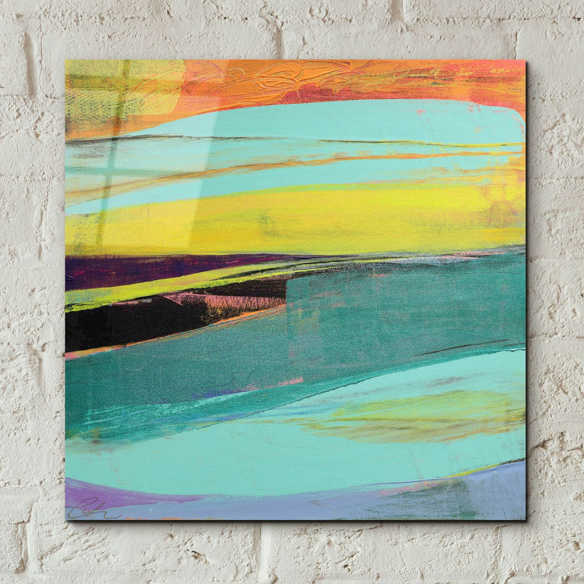 Black Sands No. 2 by Cathe Hendrick - 12x12 acrylic wall art in a room