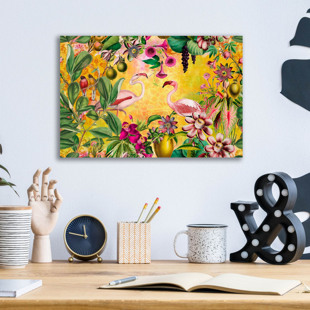 A Flamingos Tropical Journey 2 by Andrea Haase - 16x12 acrylic wall art in a room